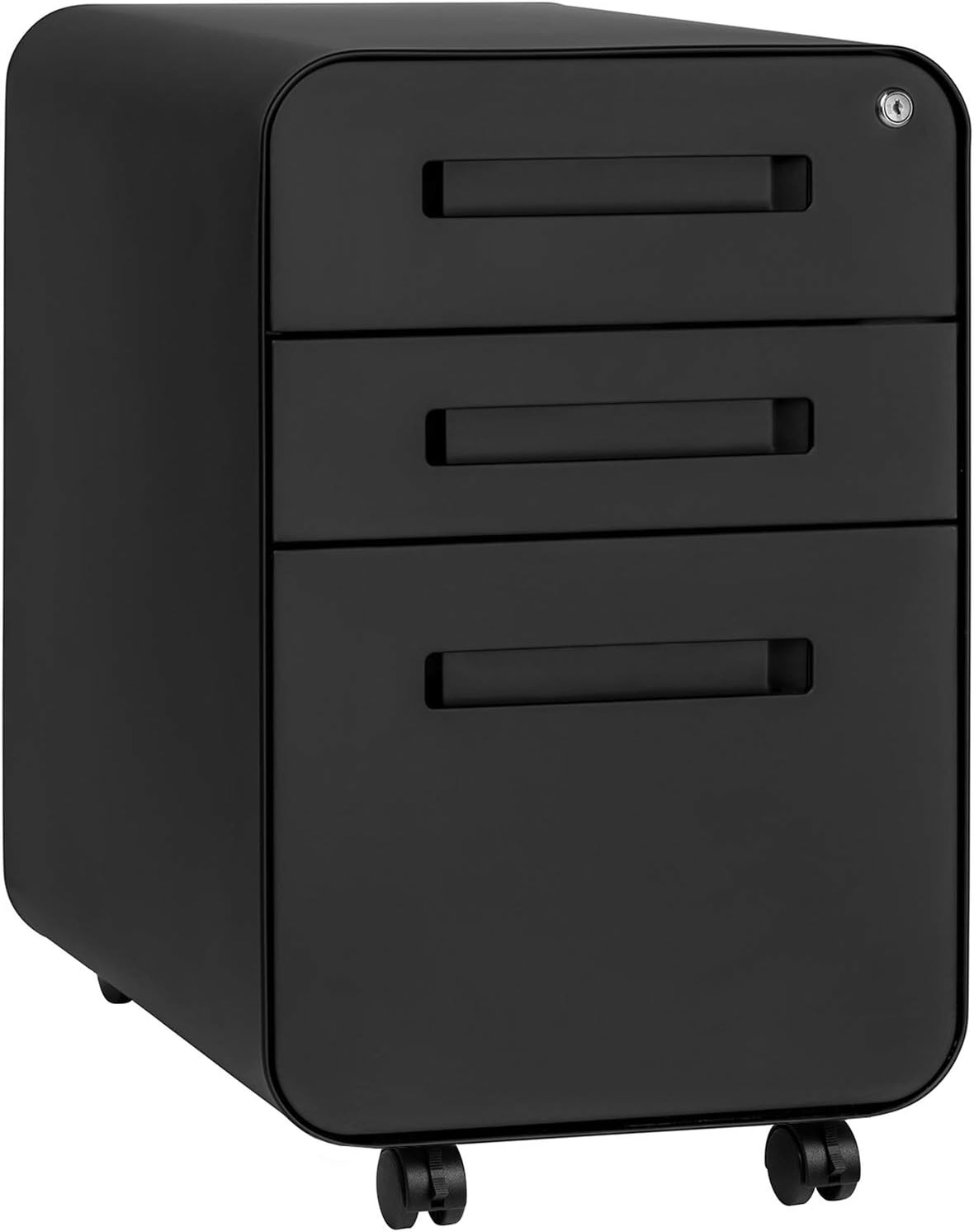 3-Drawer Mobile File Cabinet, Dark Grey V152