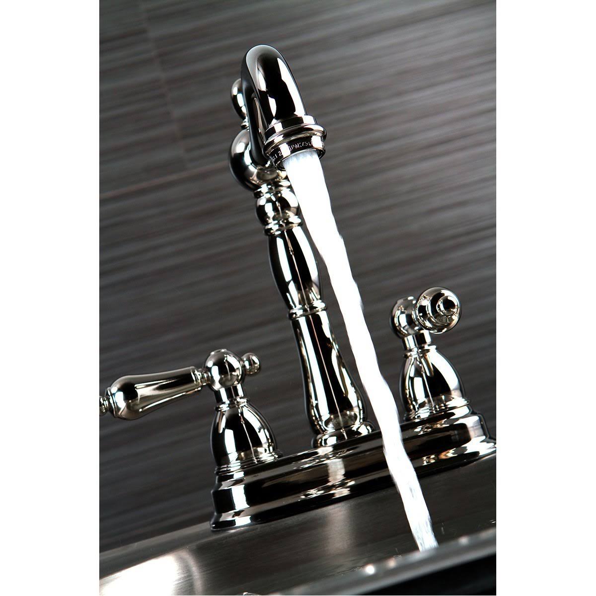 Polished Brass Two-Handle Centerset Bar Faucet N11578