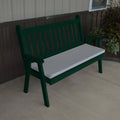 Yellow Pine Traditional English Garden Bench Dark Green, Size: 6 ft. Y97810