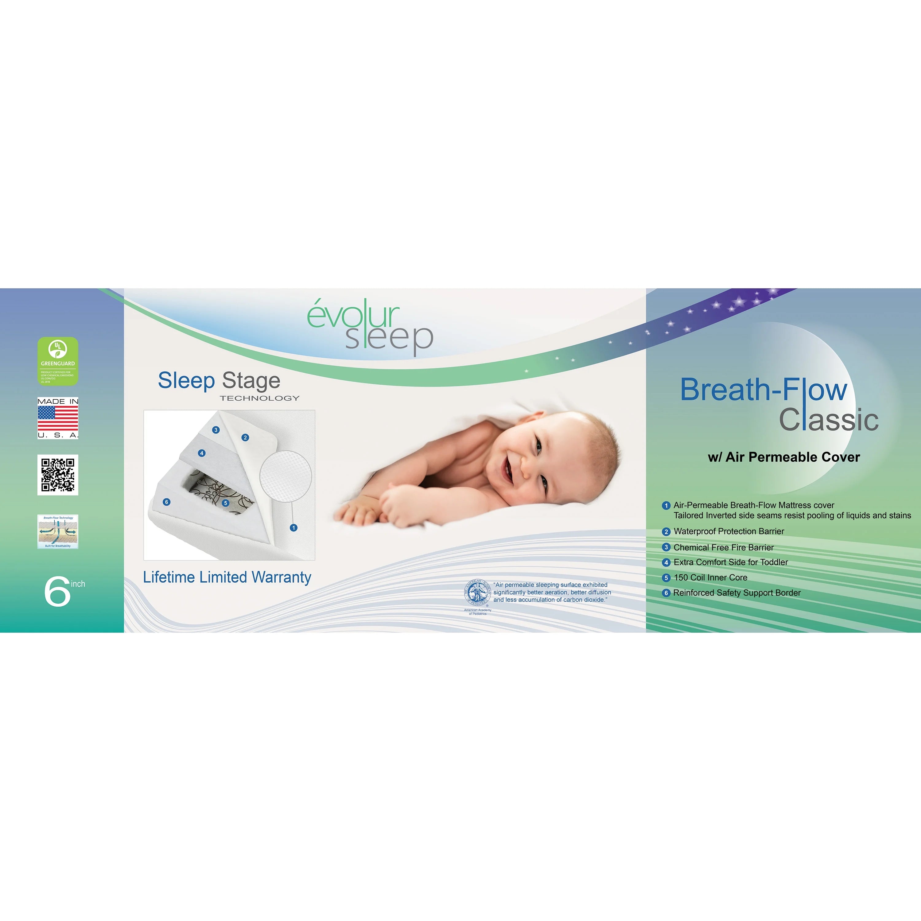 White Innerspring Crib & Toddler Mattress A28163