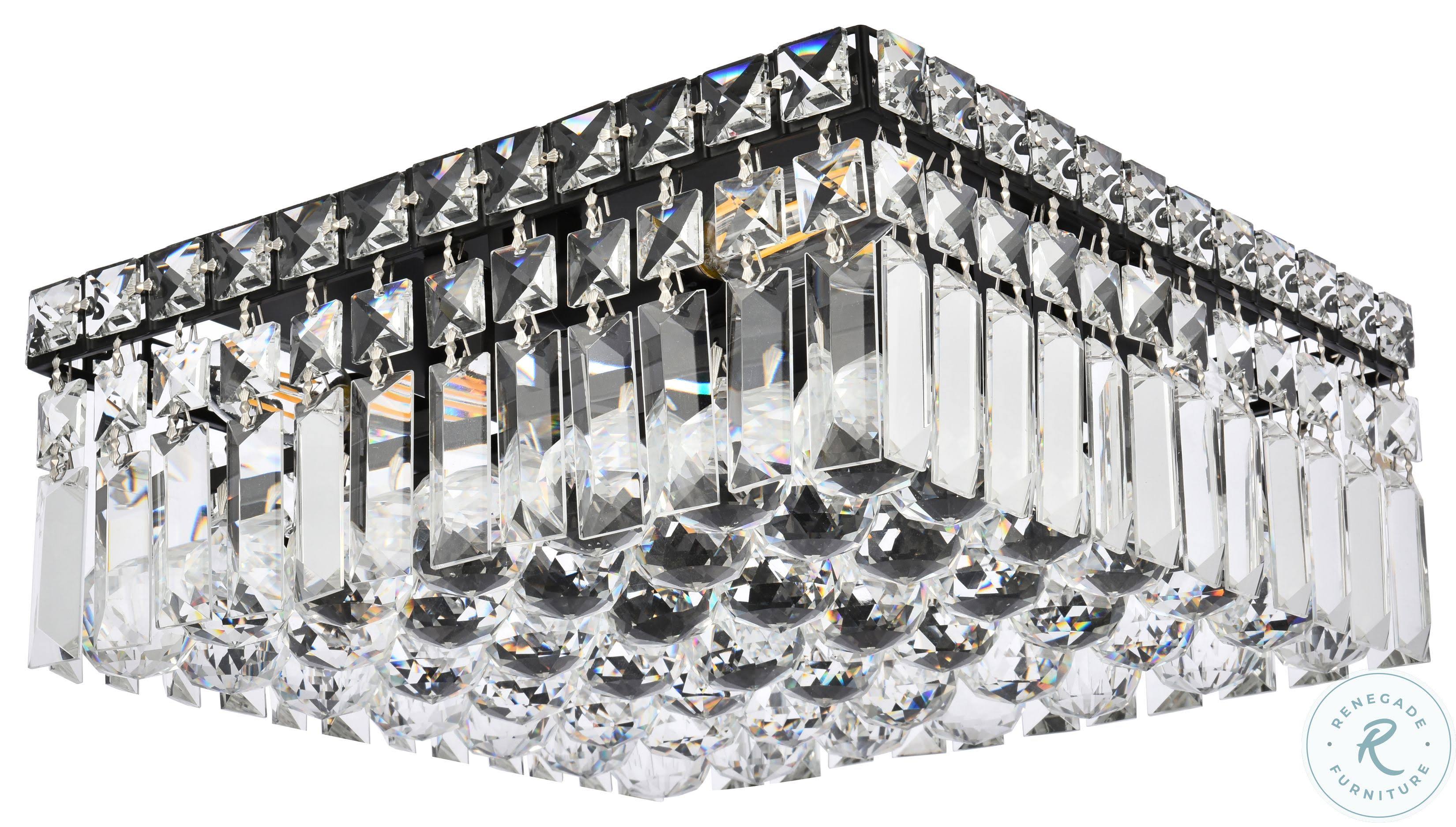 Black Flush Mount Light U40432