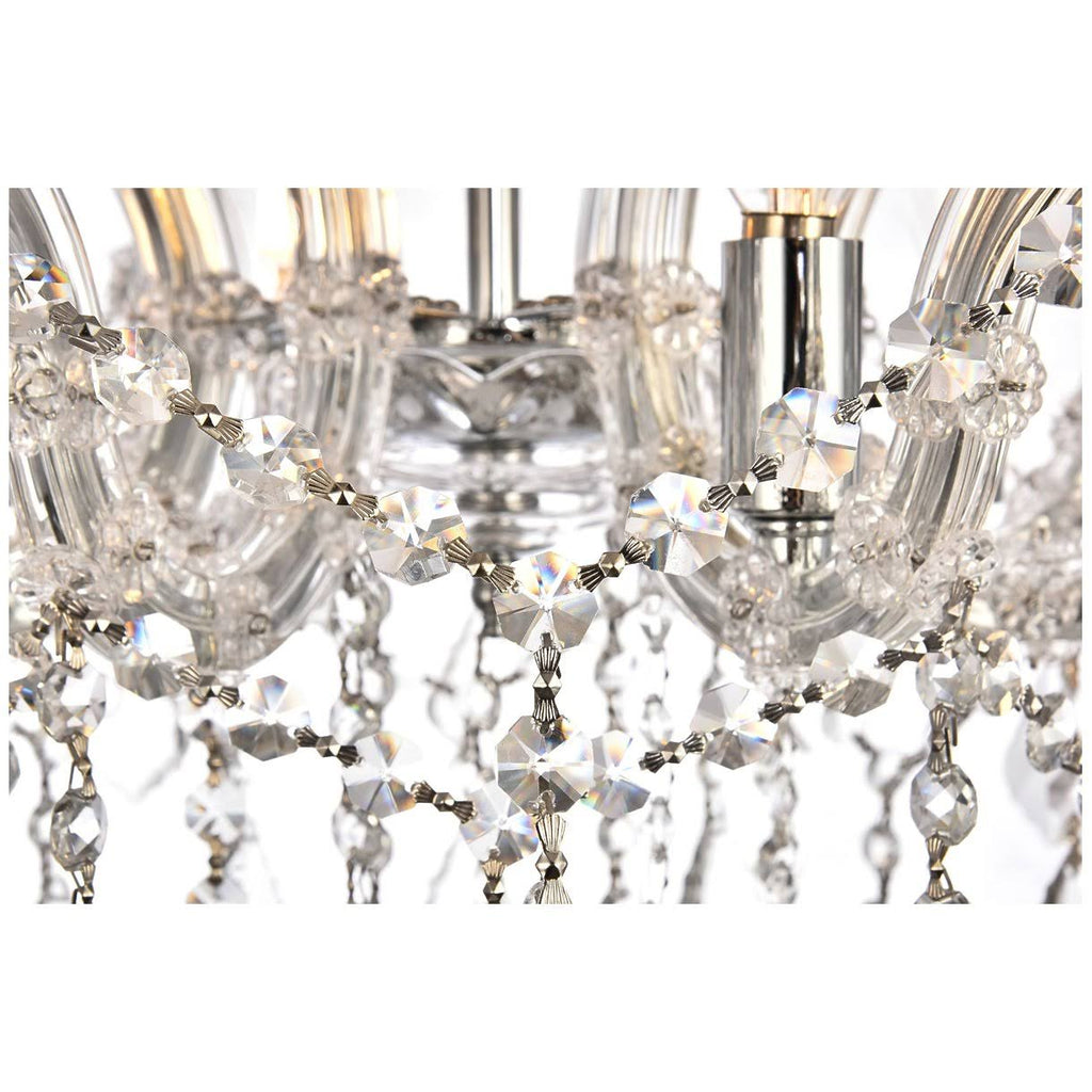4 Light Chrome Flush Mount Crystal I548714