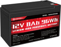 12V 8Ah Deep Cycle LiFePO4 Battery Pack of 2 P883