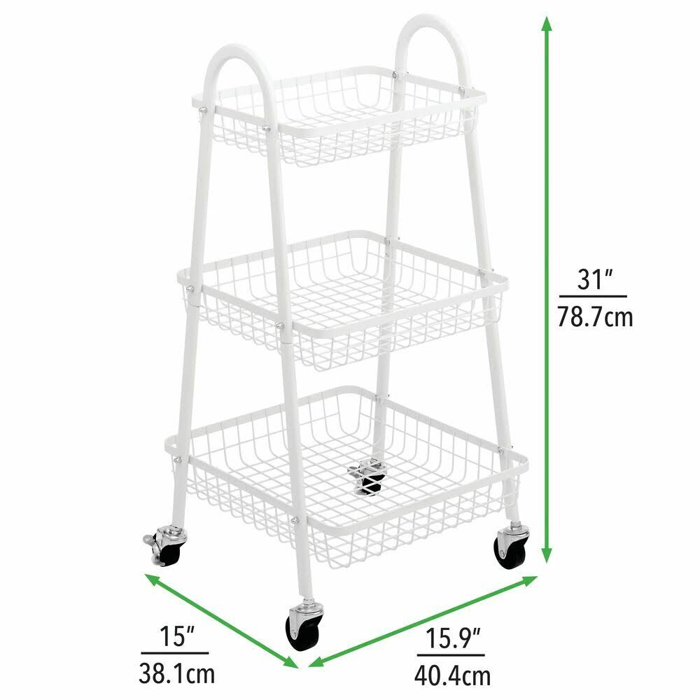 3 Tier Metal Storage Cart F217