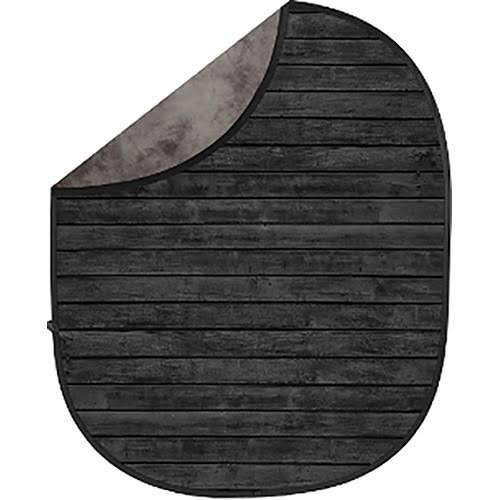 5x7 Collapsible Backdrop, Light Gray/Dark Planks F832869