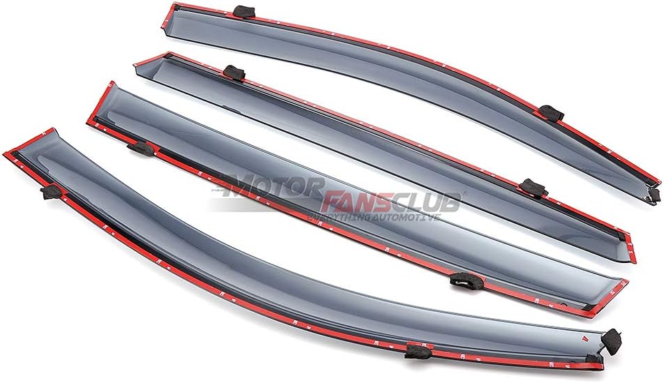 4pcs Smoke Tint PVC Window Visor Rain Guard for Acura MDX 2014-2017 O5095