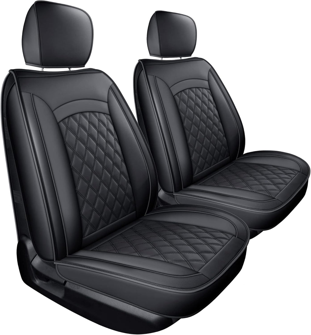 Black Faux Leather Seat Covers X33614