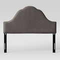Gray Velvet Arched Headboard J75889
