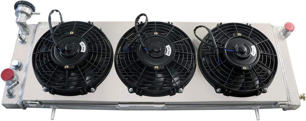 Aluminum 3 Row Core Radiator with Fan w/Shroud & Relay U8764
