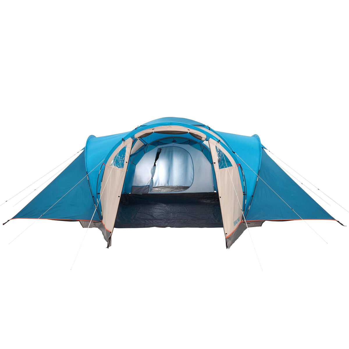 6 Persons 3 Rooms Arched Camping Tent in Blue K82643