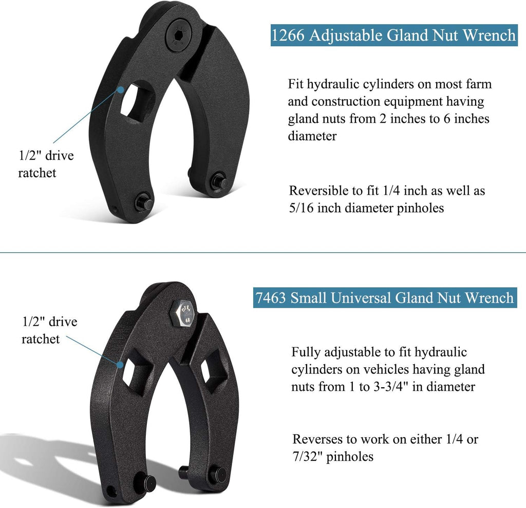 Adjustable Gland Nut Wrench & Small Universal Gland Nut Wrench (Set of 2) M63803