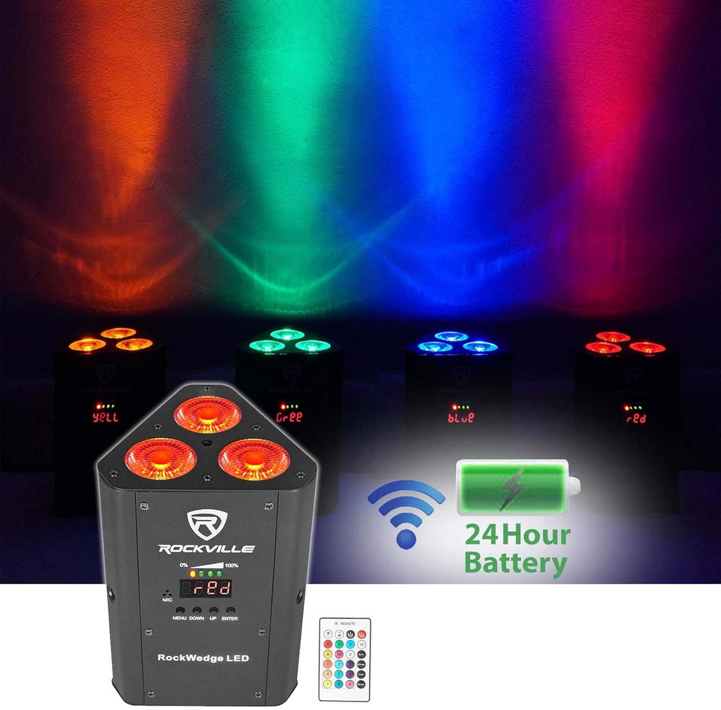 54w RGBWA+UV Rechargeable Battery Wireless DMX Par Light K704317