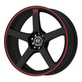 Matte Black with Red Stripe Racing Wheel L5270