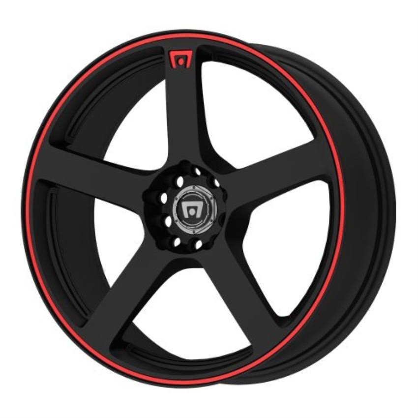 Matte Black with Red Stripe Racing Wheel L5270