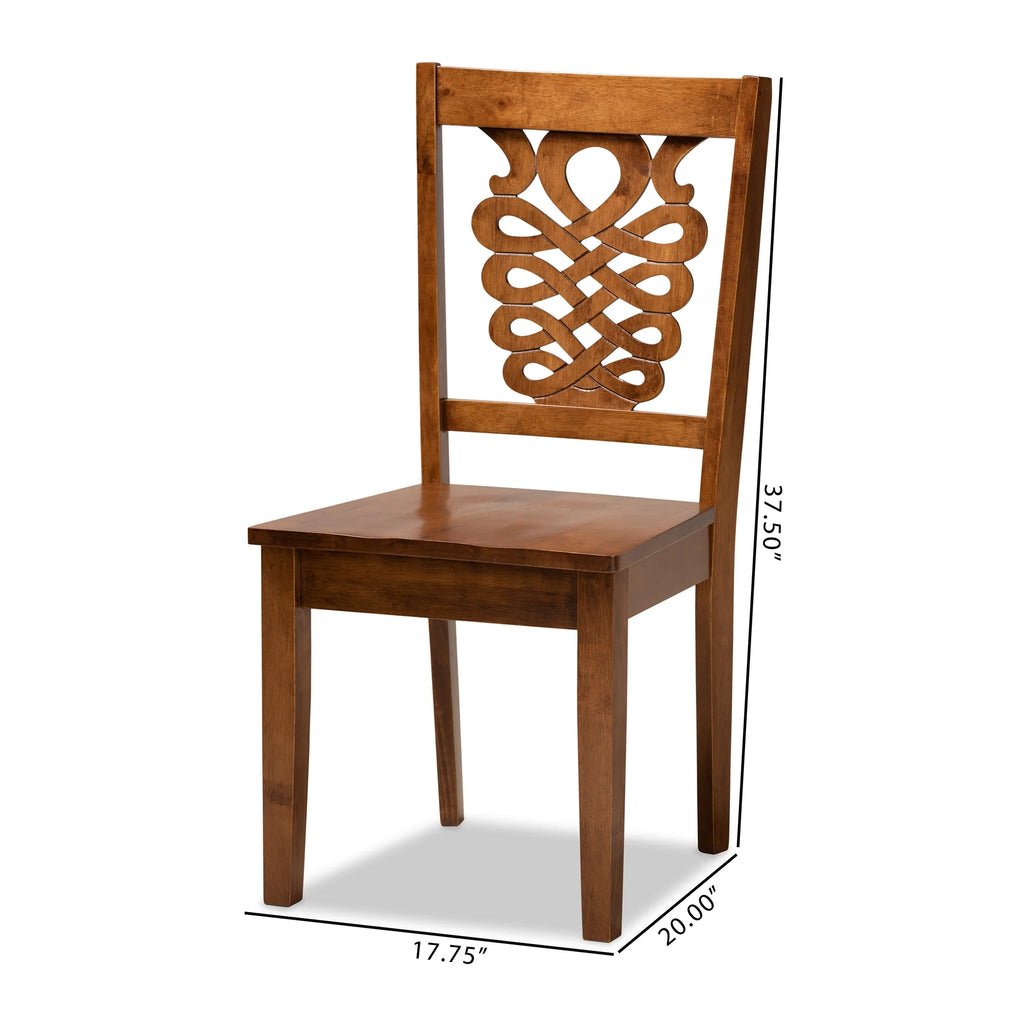 Walnut Brown Dining Chair, Set of 2 L187